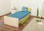 Children's bed / Kid bed Dennis 13 incl. drawer, Colour: Ash Green - Lying surface: 80 x 195 cm (W x L)