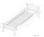 Single bed  "Easy Premium Line" K1/ Full, solid beech wood, white finish - 90 x 200 cm