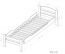 Single bed "Easy Premium Line" K1/2n, solid beech wood, white painted - size 90 x 200 cm