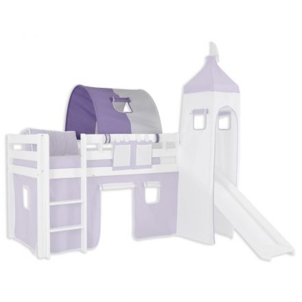 1 tunnel for high and bunk beds - Color: Purple / White