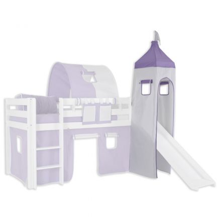 Tower Fabric Set - Color: Purple / White