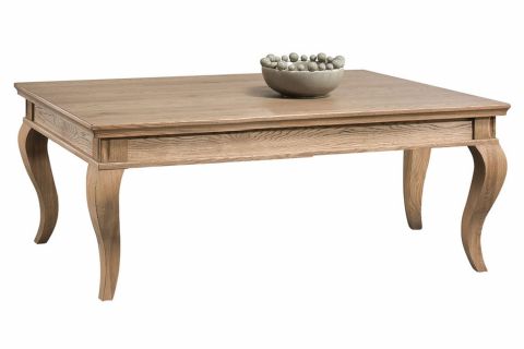 Coffee table "Travos" Natural Oak, part solid wood - 120 x 63 x 53 cm (W x D x H)