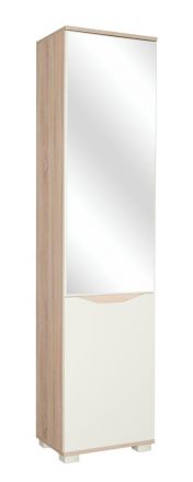 Hinged door cabinet / Wardrobe Baeza 07, Colour: Oak Brown / Cream - 209 x 50 x 37 cm (h x w x d)
