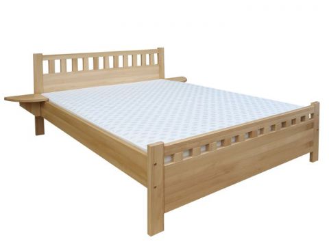 Teen bed solid, natural beech wood 108, including slatted frame - Dimensions: 160 x 200 cm