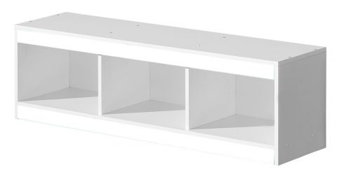 Children's room - Suspended rack / Wall shelf Walter 10, Colour: White high gloss - 41 x 120 x 32 cm (h x w x d)
