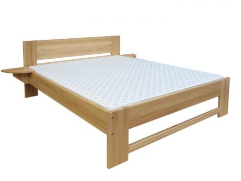 Double bed / Day bed solid, natural beech wood 110, including slatted frame - Measurements 160 x 200 cm