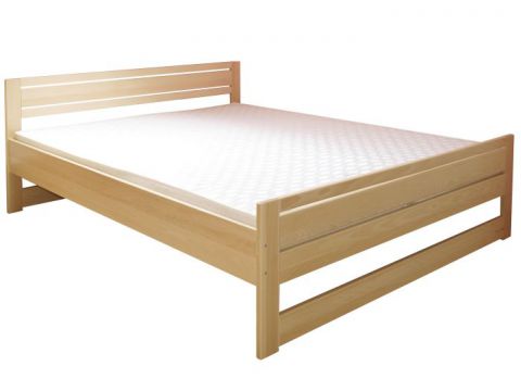 Double bed / Day bed solid, natural beech wood 115, including slatted frame - Measurements 160 x 200 cm