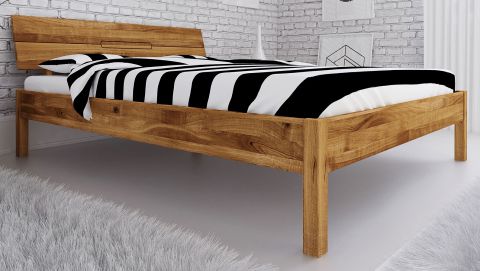 Single bed / Guest bed Kapiti 04 solid oiled Wild Oak - Lying area: 90 x 200 cm (w x l)
