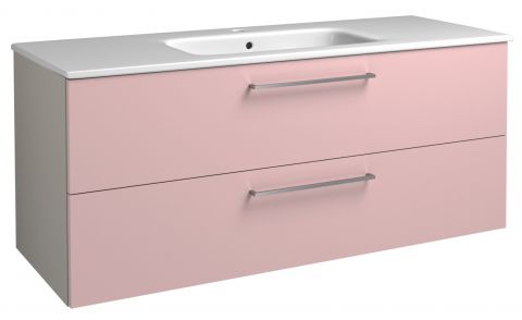 Vanity unit Noida 25, Colour: Beige / Pink - 50 x 121 x 46 cm (H x W x D)