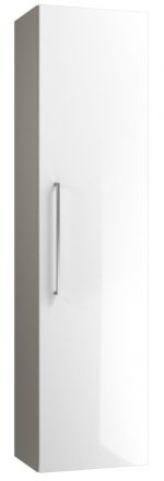 Bathroom - Tall cabinet Noida 41, Colour: Beige / White glossy - 138 x 35 x 25 cm (H x W x D)