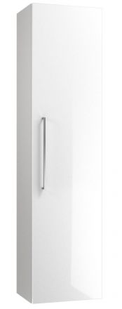 Bathroom - Tall cabinet Noida 54, Colour: White Glossy - Measurements: 138 x 35 x 25 cm (H x W x D)