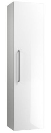 Bathroom - Tall cabinet Noida 55, Colour: White Glossy - Measurements: 138 x 35 x 25 cm (H x W x D)
