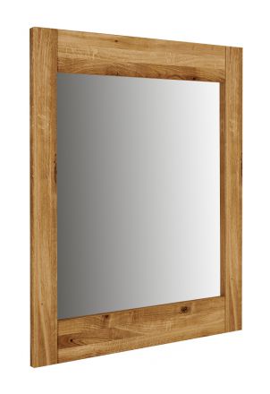 Mirror Kapiti 25 solid oiled wild oak - Measurements: 70 x 70 x 2 cm (H x W x D)