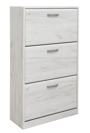Shoe cabinet Camprodon 09, Colour: Oak white - 120 x 70 x 28 cm (h x w x d)
