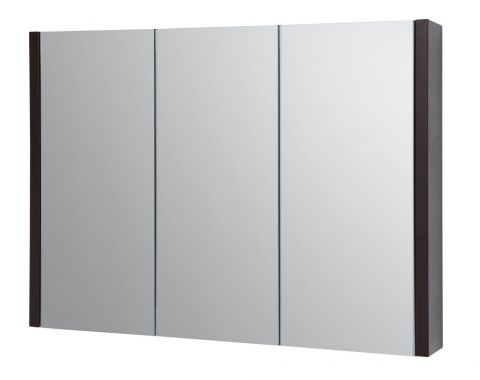 Bathroom - Mirror cabinet Bidar 20, Colour: Oak black - 65 x 90 x 12 cm (H x W x D)