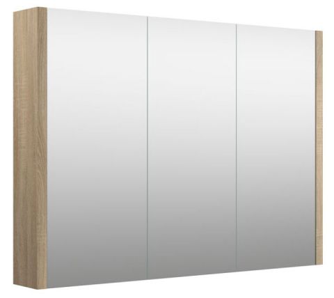 Bathroom - Mirror cabinet Bidar 21, Colour: Oak - 65 x 90 x 12 cm (H x W x D)