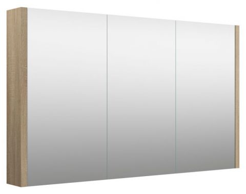 Bathroom - Mirror cabinet Bidar 30, Colour: Oak - 65 x 110 x 12 cm (H x W x D)