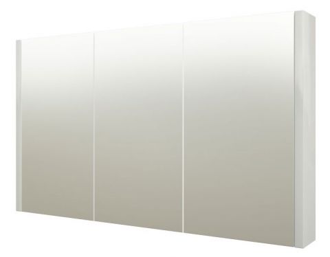Bathroom - Mirror cabinet Bidar 28, Colour: White glossy - 65 x 110 x 12 cm (H x W x D)