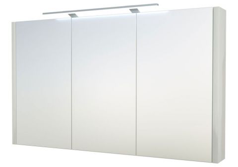 Bathroom - Mirror cabinet Bidar 31, Colour: White glossy - 65 x 110 x 12 cm (H x W x D)