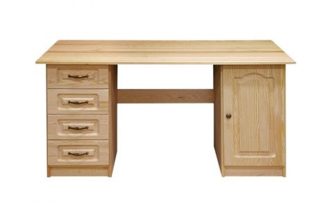 Desk solid, natural pine wood Pipilo 18 - Dimensions 75 x 139 x 54 cm