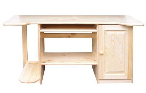 Desk solid, natural pine wood Junco 193 - Dimensions 75 x 145 x 57 cm