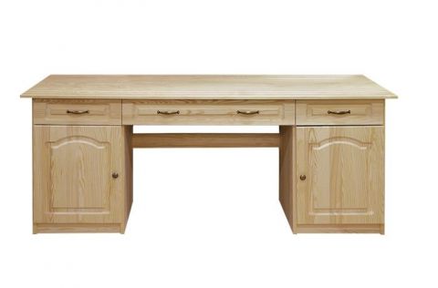 Desk solid, natural pine wood Pipilo 19 - Dimensions 80 x 182 x 54 cm