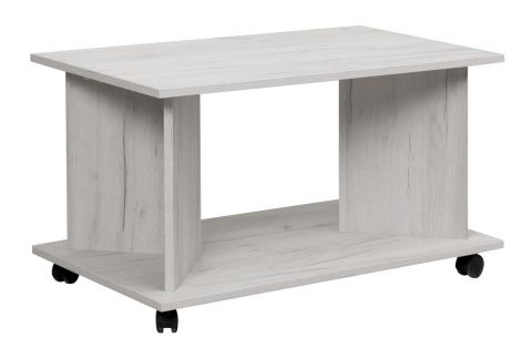Coffee table Zafra 04, Colour: Oak White - 90 x 50 x 50 cm (W x D x H)
