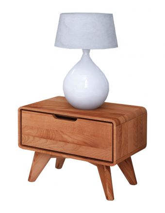 Bedside table Timaru 15 solid oiled beech heartwood - Measurements: 33 x 47 x 30 cm (h x w x d)