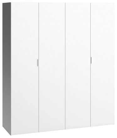 Hinged door cabinet / Wardrobe Minnea 08, Colour: White - Measurements: 240 x 180 x 57 cm (H x W x D)