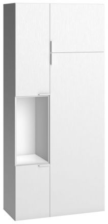 Hinged door cabinet / Wardrobe Minnea 10, Colour: White - Measurements: 206 x 92 x 42 cm (H x W x D)