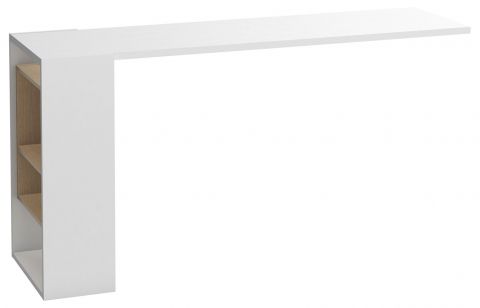 Desk for Minnea series, Colour: White / Oak - Measurements: 72 x 142 x 42 cm (H x W x D)