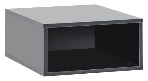 Storage box small Minnea, Colour: Black - Measurements: 16 x 32 x 41 cm (H x W x D)