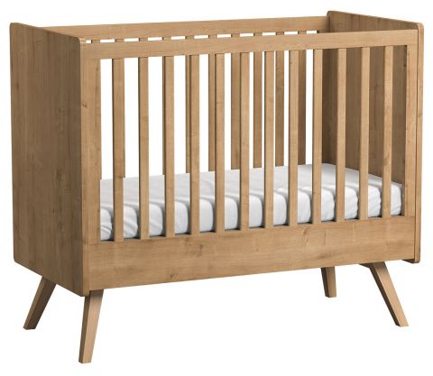 Baby bed / Kid bed Jorinde 01, Colour: Oak - Lying area: 60 x 120 cm (W x L)