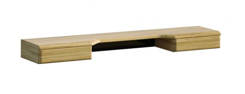 Dressing table attachment "Topusko" 41, Colour: Oak / Black, solid - Measurements: 11 x 120 x 28 cm (H x W x D)