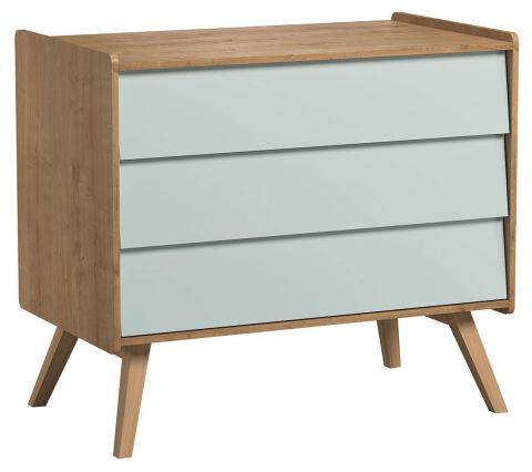 Dresser Jorinde 07, Colour: Oak / Green - Measurements: 90 x 100 x 59 cm (h x w x d)