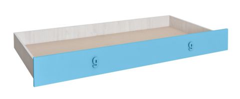 Bed drawer for bed Luis, Colour: Oak White / Blue - 80 x 190 cm (W x L)