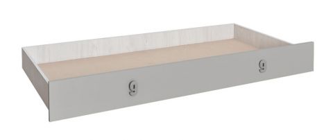 Bed drawer for bed Luis, Colour: Oak White / Grey - 80 x 190 cm (W x L)