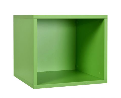 Children's room - Suspended rack / Wall shelf Luis 06, Colour: Green - 35 x 40 x 40 cm (h x w x d)
