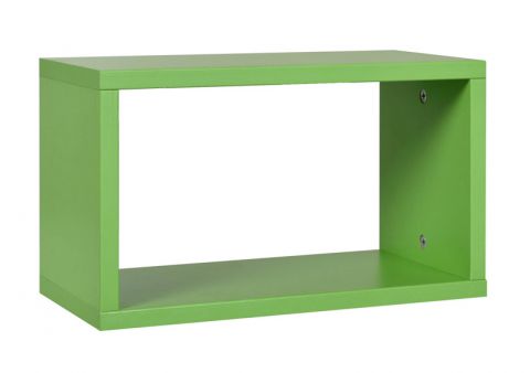 Children's room - Suspended rack / Wall shelf Luis 08, Colour: Green - 24 x 40 x 20 cm (h x w x d)