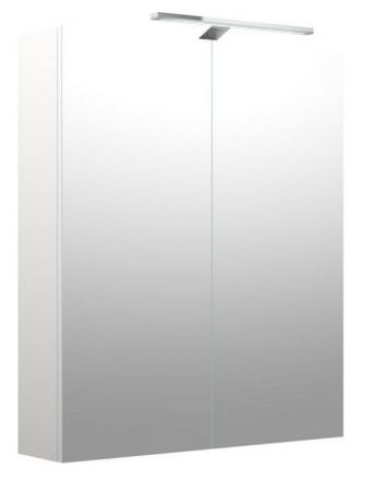 Bathroom - Mirror cabinet Purina 07, Colour: White matt - 70 x 60 x 14 cm (H x W x D)