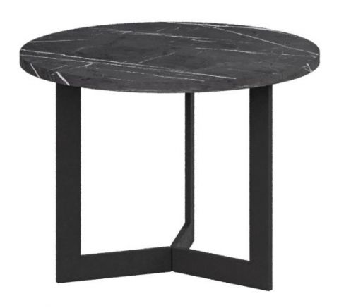 Coffee table Granollers 01, Colour: Black Marble - Measurements: 50 x 50 x 37 cm (W x D x H)