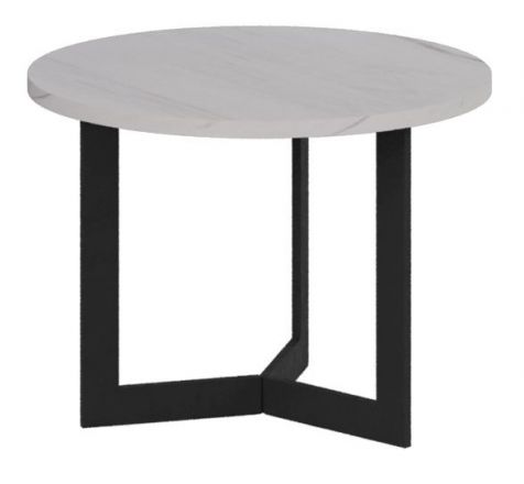 Coffee table Granollers 01, Colour: White Marble - Measurements: 50 x 50 x 37 cm (W x D x H)