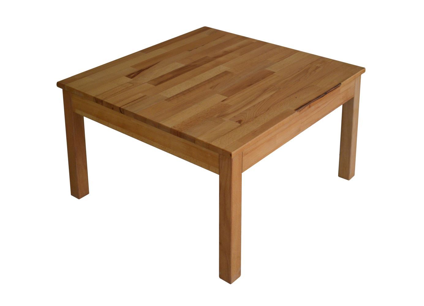 Coffee table Wooden Nature 204 solid beech Natural oiled - Measurements: 70 x 70 x 45 cm (W x D x H)