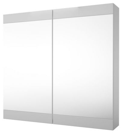 Bathroom - Mirror cabinet Eluru 03, Colour: White glossy - 70 x 75 x 14 cm (h x w x d)