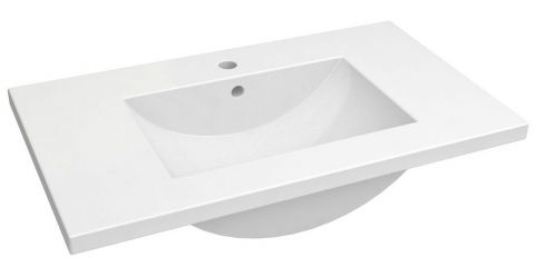 Bathroom - Washbasin Bokaro 02, Colour: White - 18 x 82 x 47 cm (H x W x D)