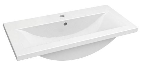Bathroom - Washbasin Jammu 03, Colour: White - 18 x 81 x 39 cm (h x w x d)