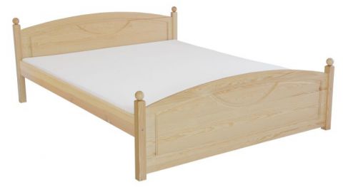 Children's bed / Youth bed  81A, solid pine wood, clear finish - 140 x 200 cm