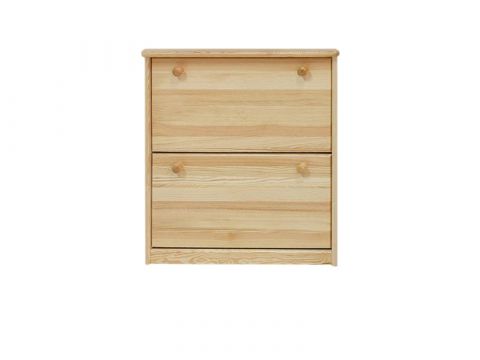 Shoe cabinet 005 solid, natural pine wood - Dimensions 80 x 72 x 29 cm (H x B x T)