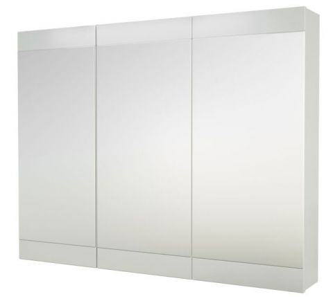 Bathroom - Mirror cabinet Eluru 05, Colour: White glossy - 70 x 90 x 14 cm (H x W x D)