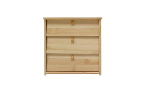 Shoe cabinet 010 solid, natural pine wood - Dimensions 62 x 62 x 40 cm (H x B x T)